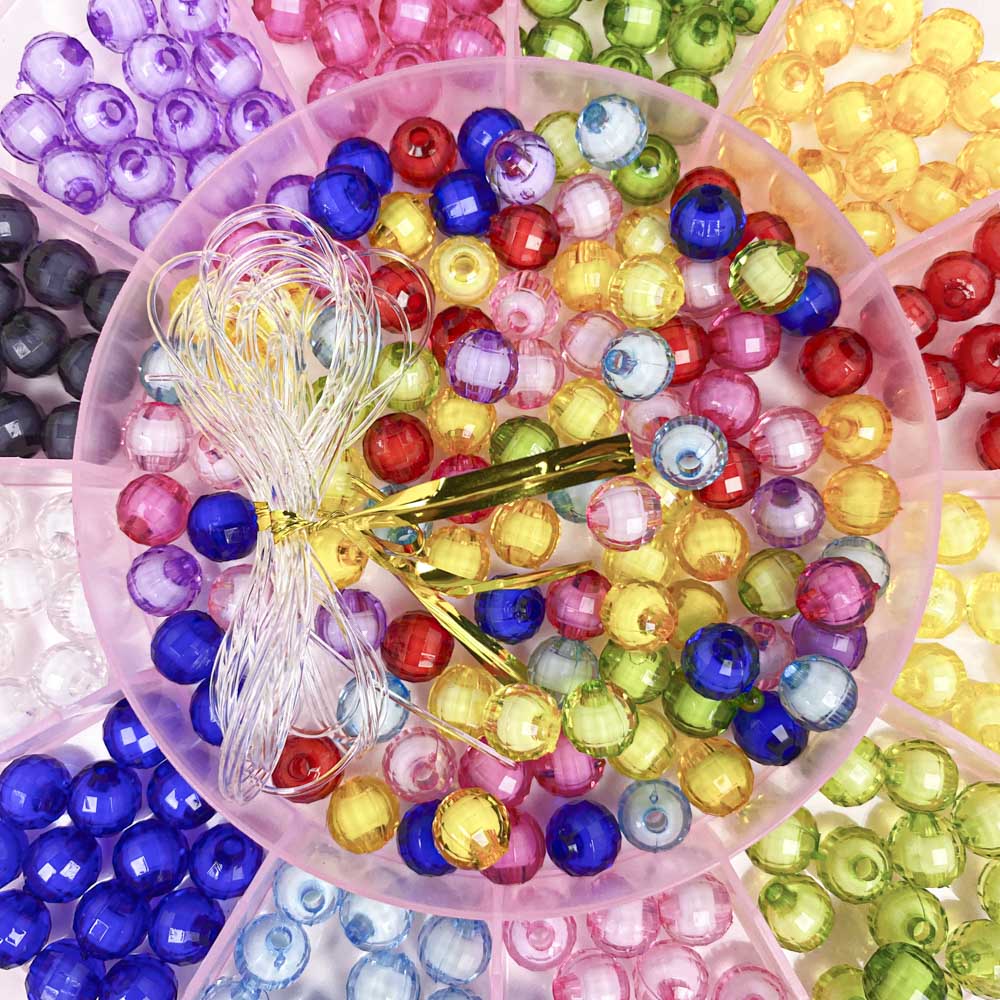 Kit de contas acrílicas