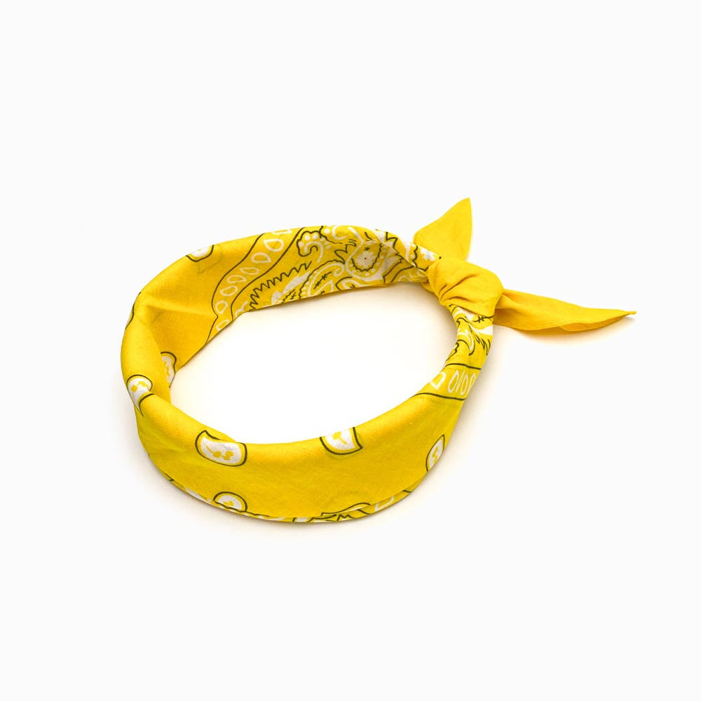 Lenço de Cabeça 55x55cm Amarelo Torrado