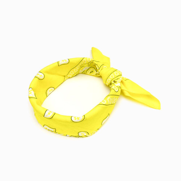 Lenço de Cabeça 55x55cm Amarelo