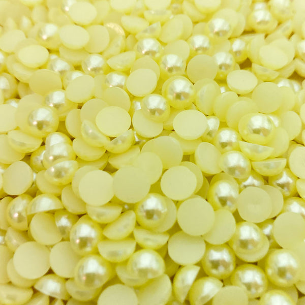 Meia pérola 6mm amarelo