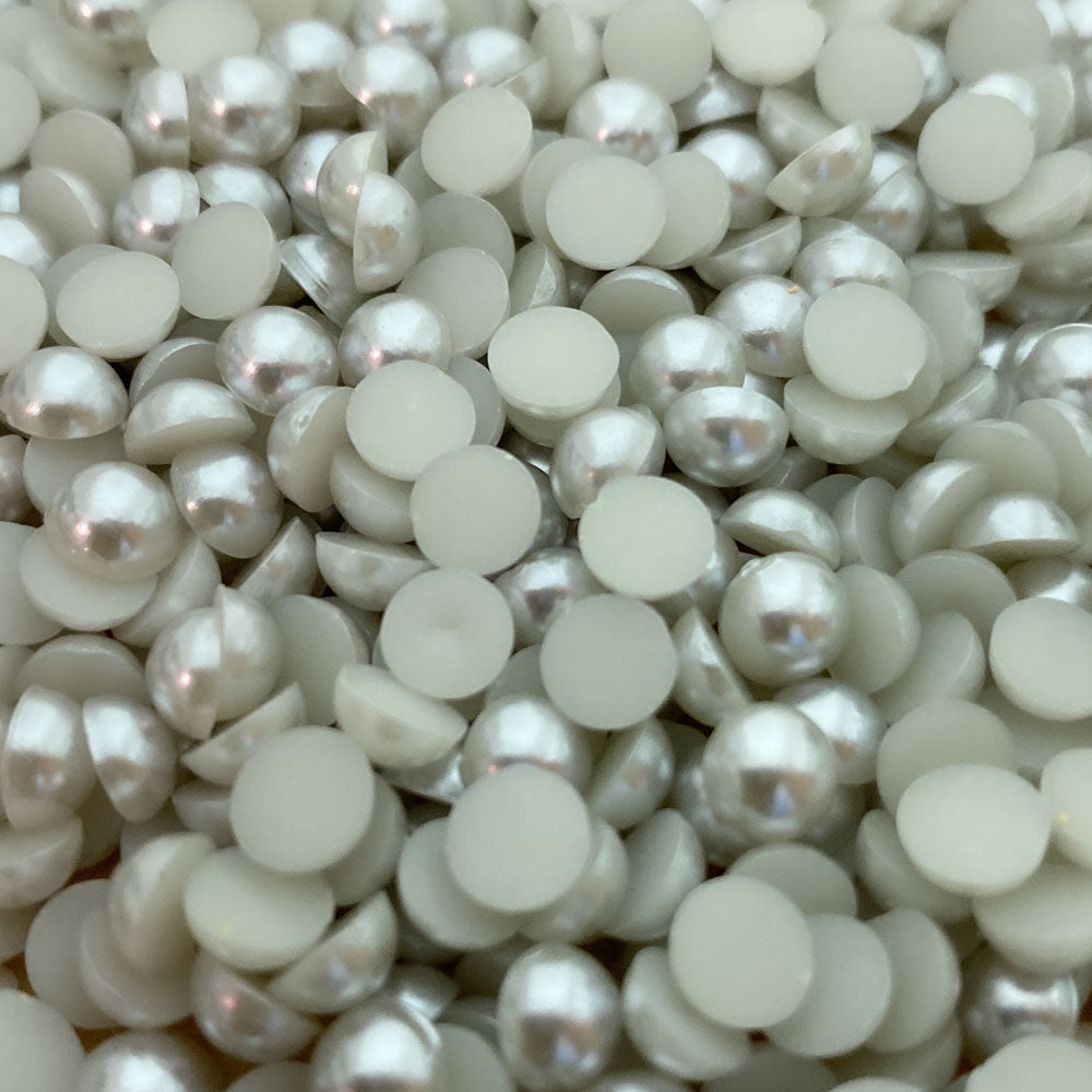 Meia pérola 6mm cinza