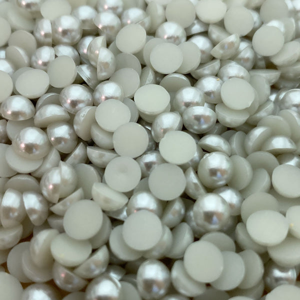 Meia pérola 6mm cinza