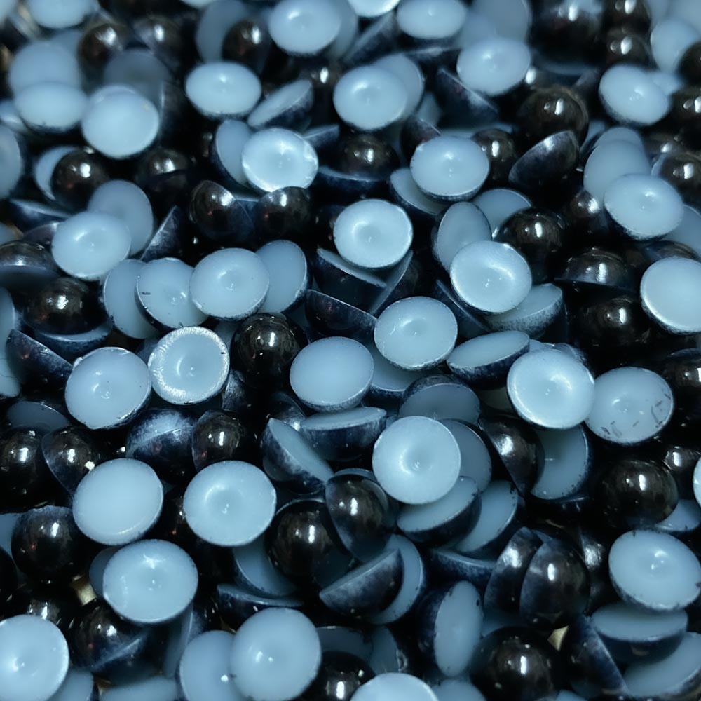 Meia pérola 6mm preto