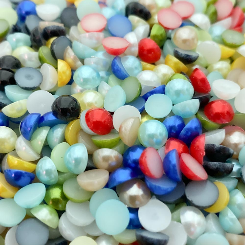 Meia pérola 6mm sortida