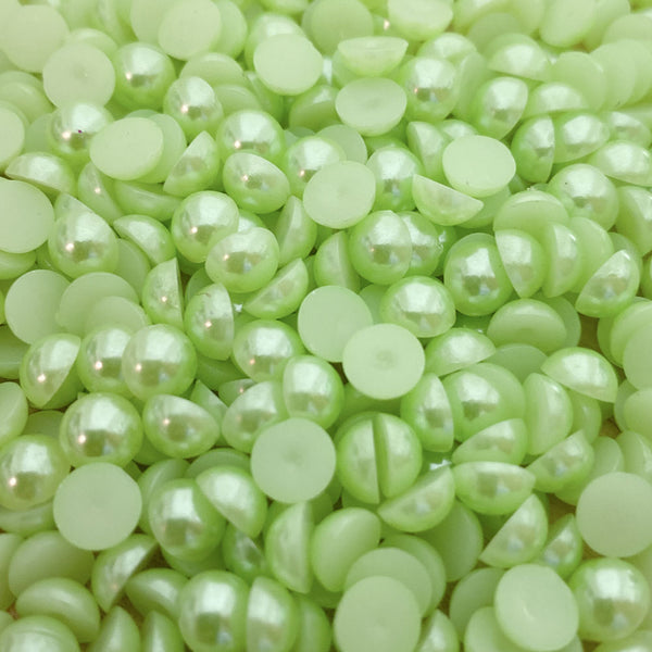 Meia pérola 6mm verde claro