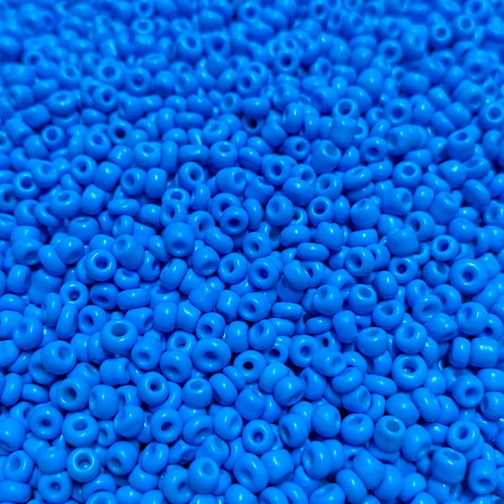 Missanga de vidro 3mm azul céu
