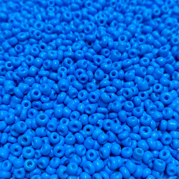 Missanga de vidro 3mm azul céu
