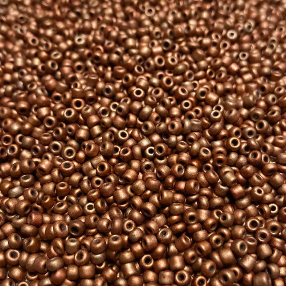 Missanga de vidro 3mm bronze