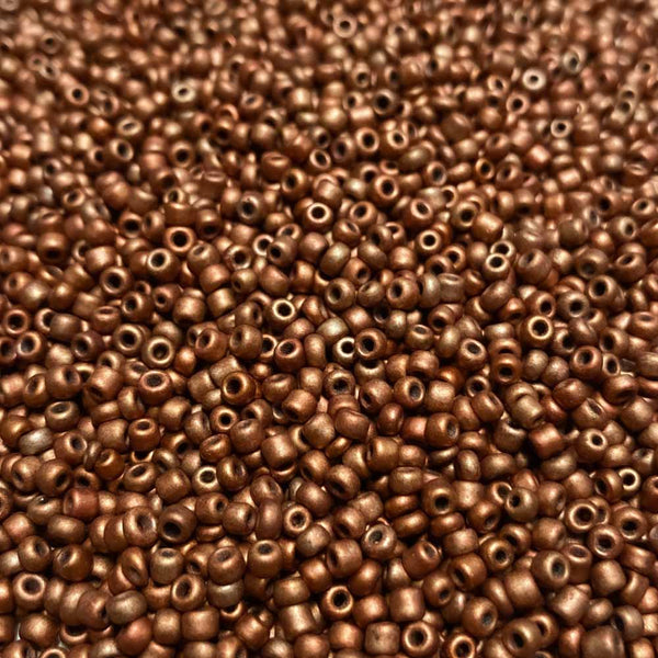 Missanga de vidro 3mm bronze