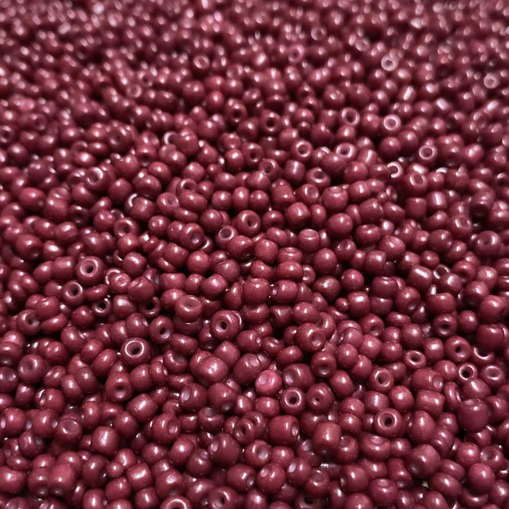 Missanga de vidro 3mm cereja