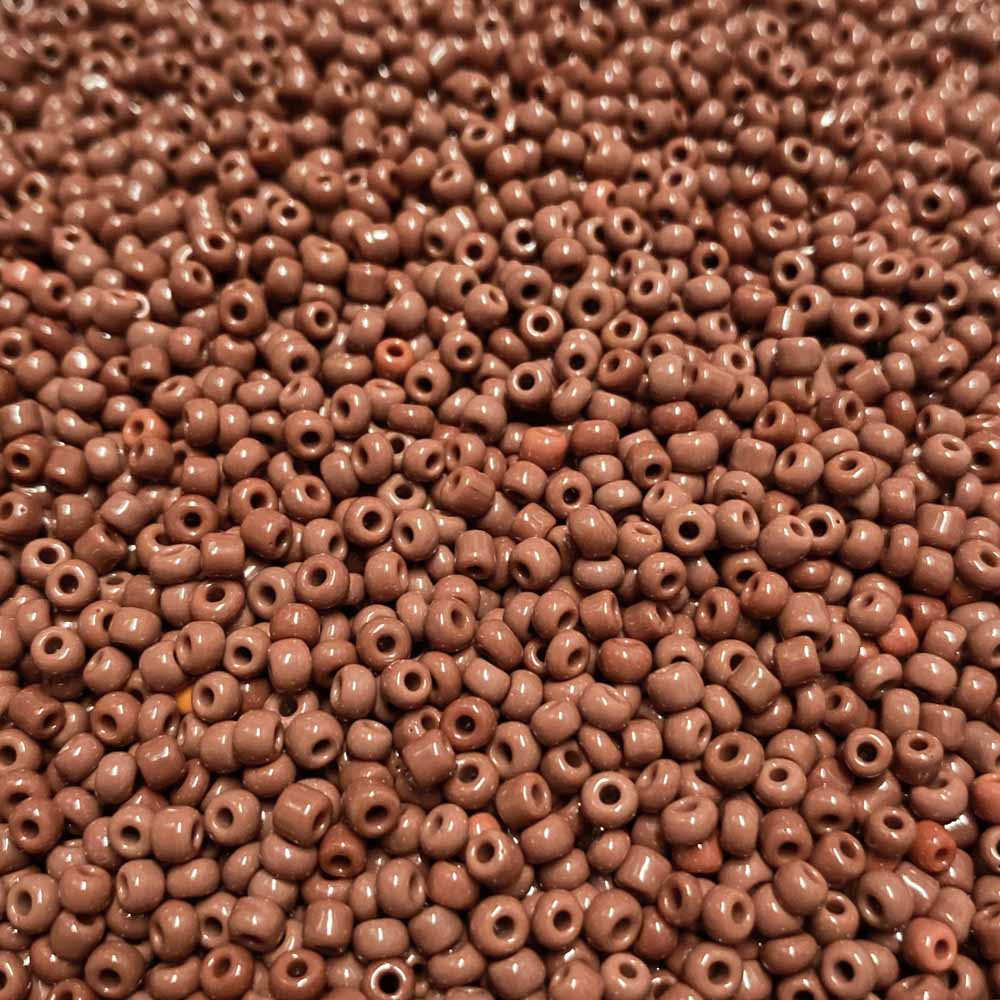 Missanga de vidro 3mm castanho escuro