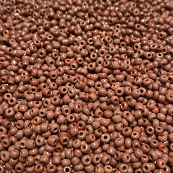 Missanga de vidro 3mm castanho escuro