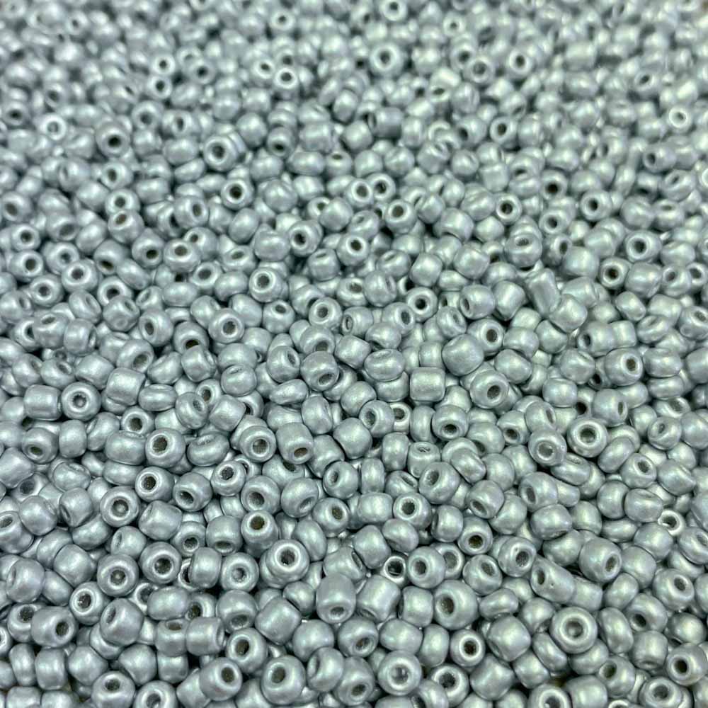 Missanga de vidro 3mm cinza