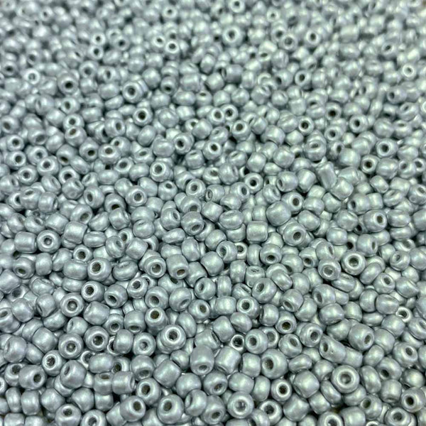 Missanga de vidro 3mm cinza