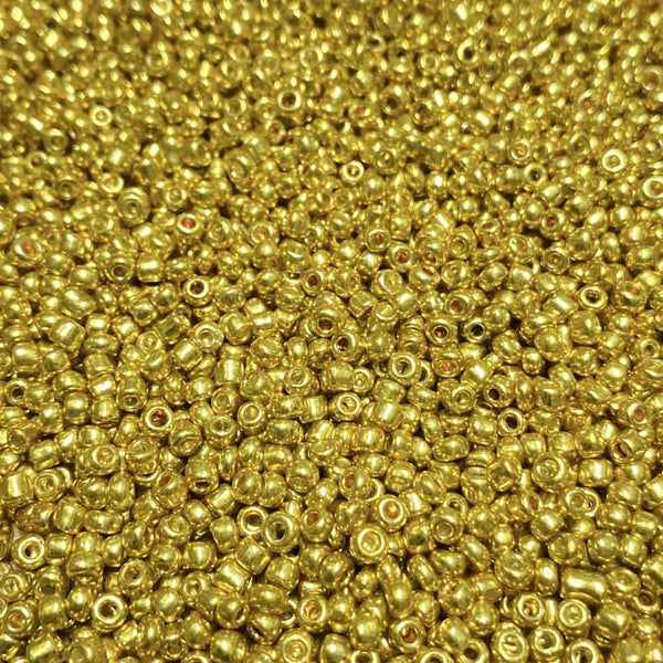 Missanga de vidro 3mm dourado