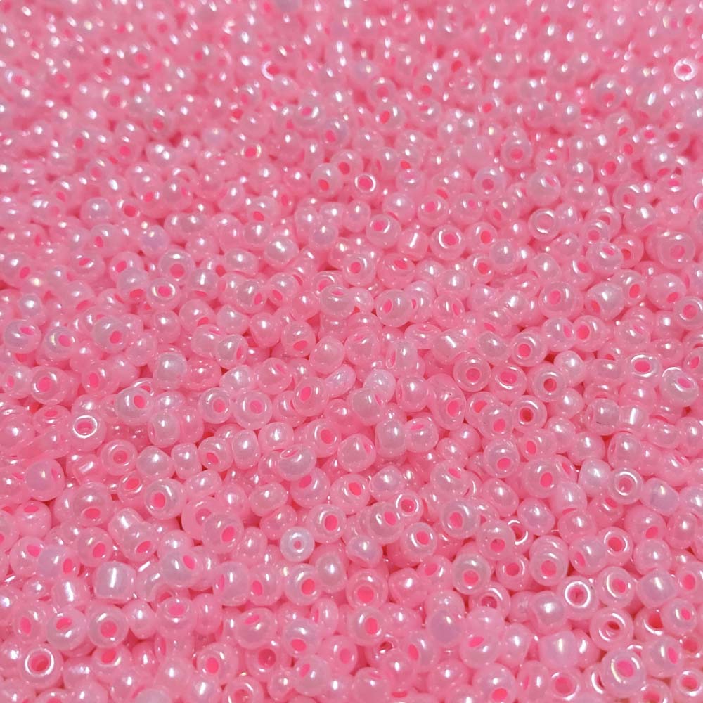 Missanga de vidro 3mm rosa bebé