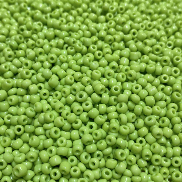 Missanga de vidro 3mm verde maça