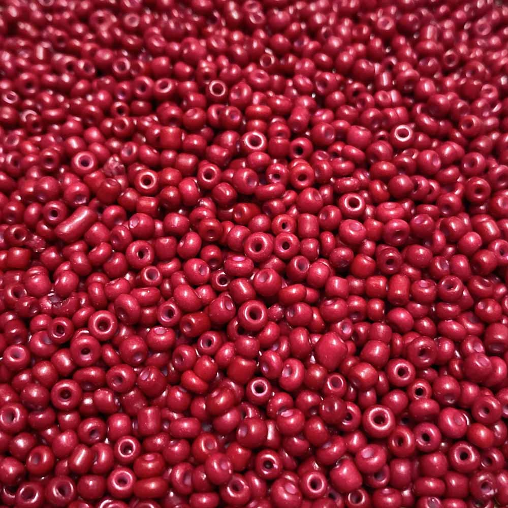 Missanga de vidro 3mm vermelho escuro