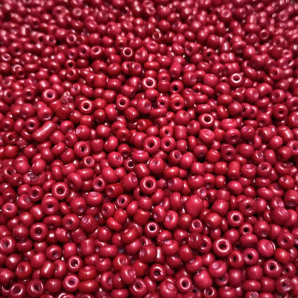 Missanga de vidro 3mm vermelho escuro