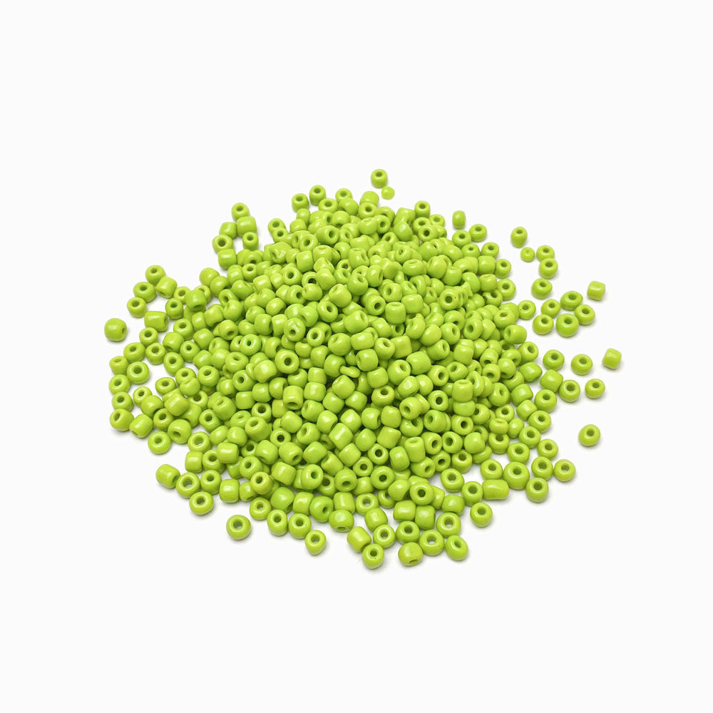 Missanga de vidro 4mm verde lima