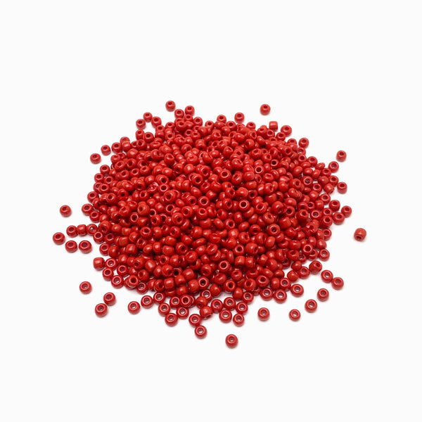 Missanga de vidro 4mm vermelho escuro