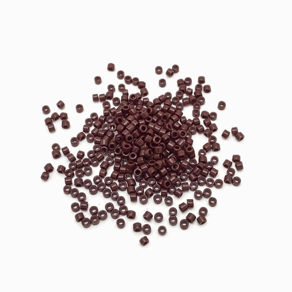 Missanga miyuki delica 2mm castanho escuro