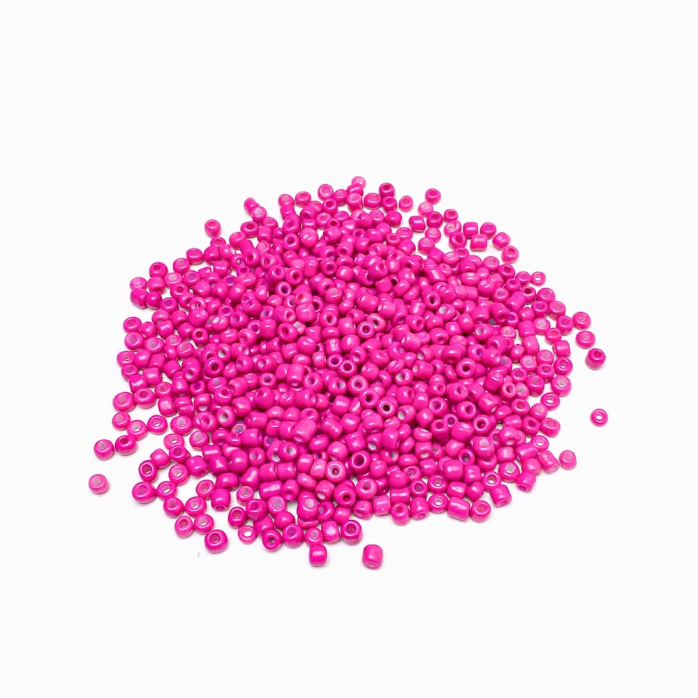 Missanga de vidro 4mm rosa forte