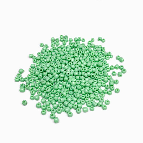 Missanga de vidro 4mm verde claro