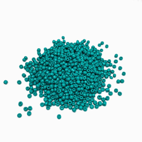 Missanga de vidro 4mm verde azulado