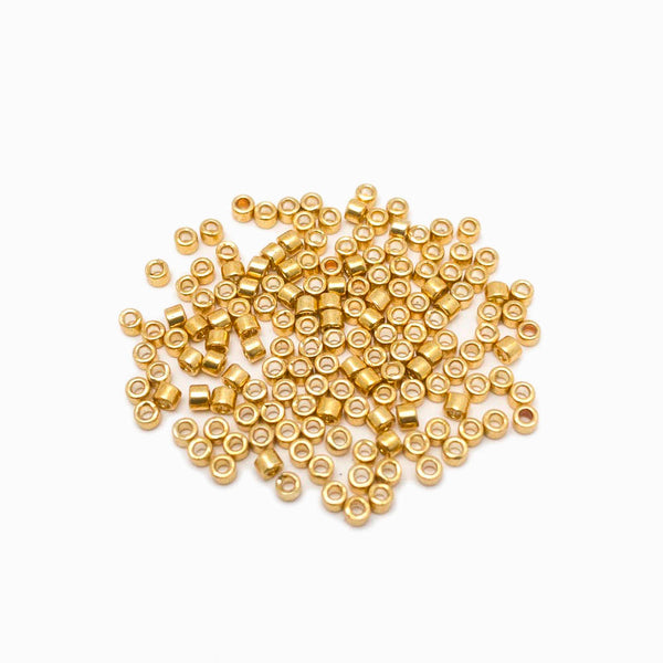 Missanga miyuki delica 2mm dourado