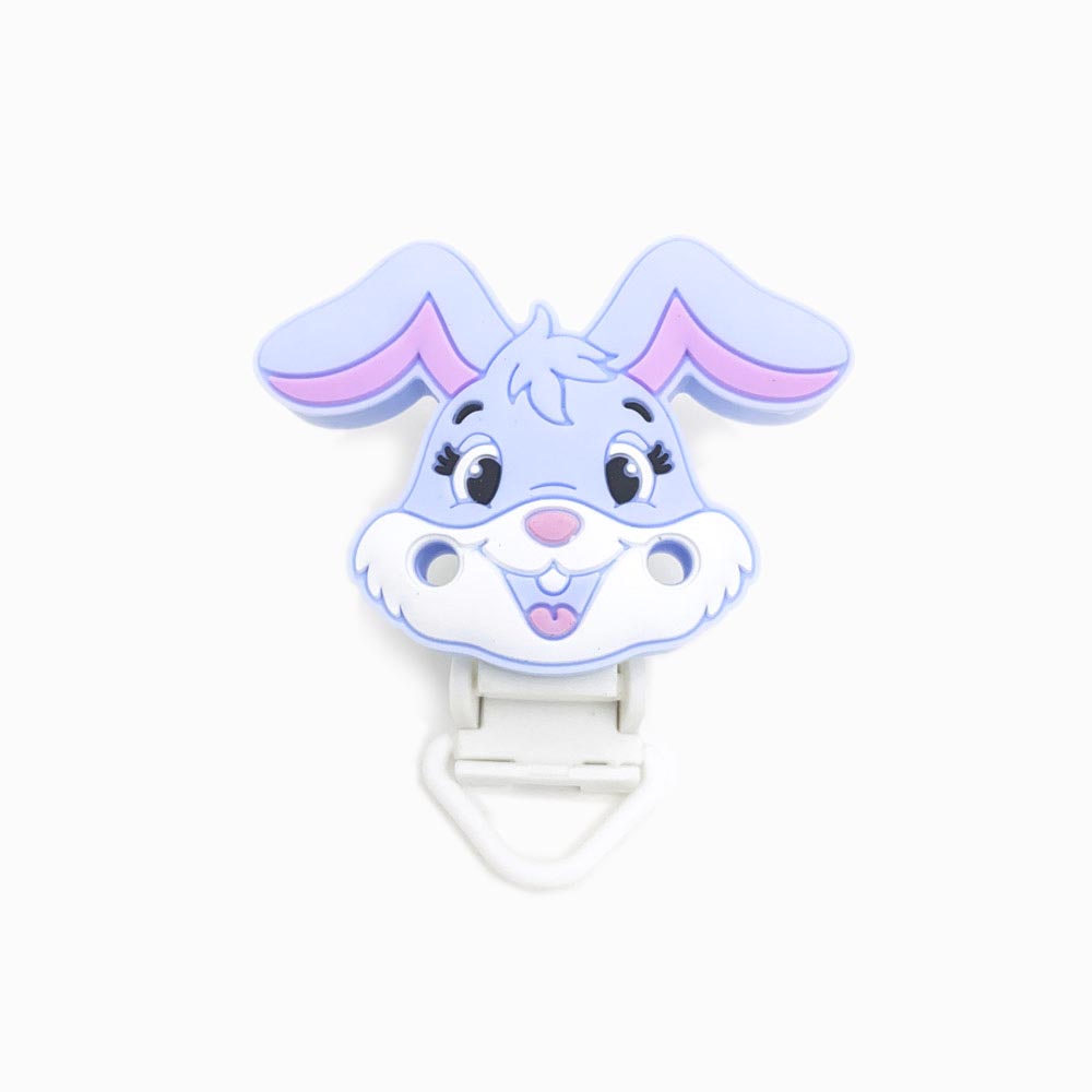 Mola para Chupeta em Silicone Design Coelho Azul Bebe