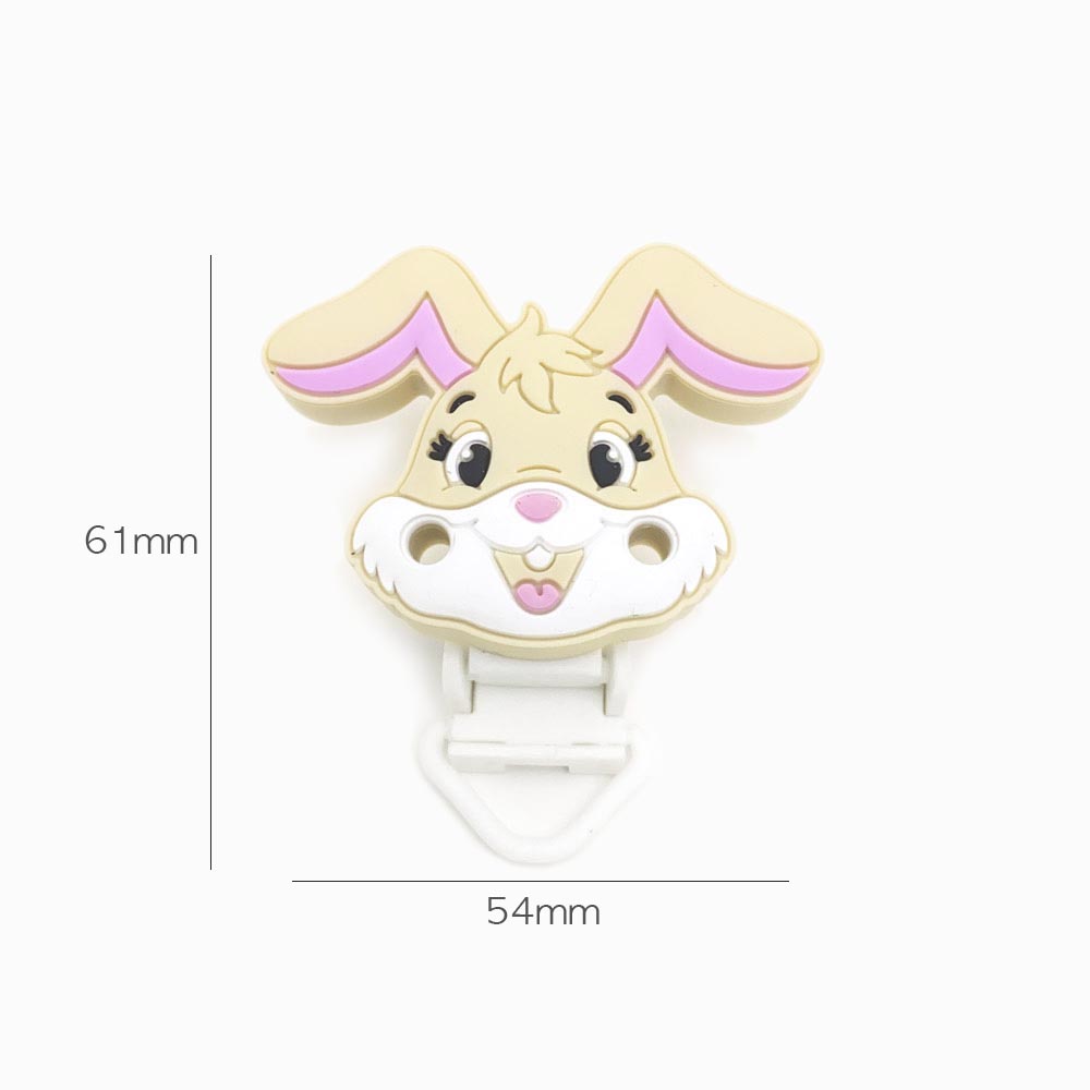 Mola para Chupeta em Silicone Design Coelho Bege 1