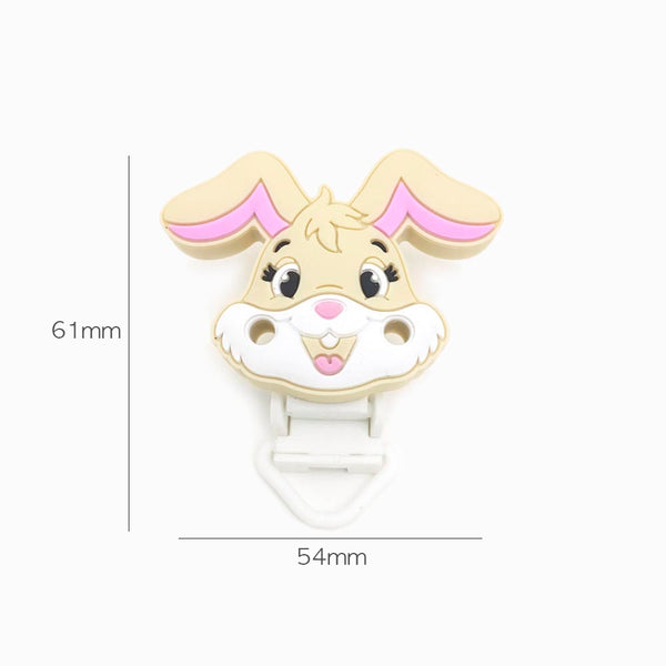 Mola para Chupeta em Silicone Design Coelho Bege 1