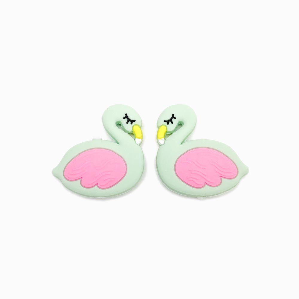 Contas de silicone cisne para montar porta-chucha