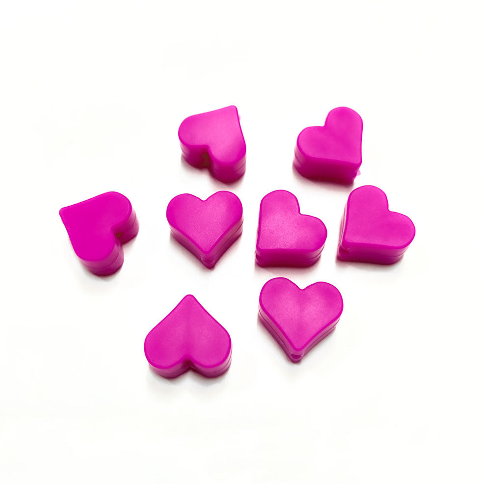 Contas de silicone coração para montar porta-chucha