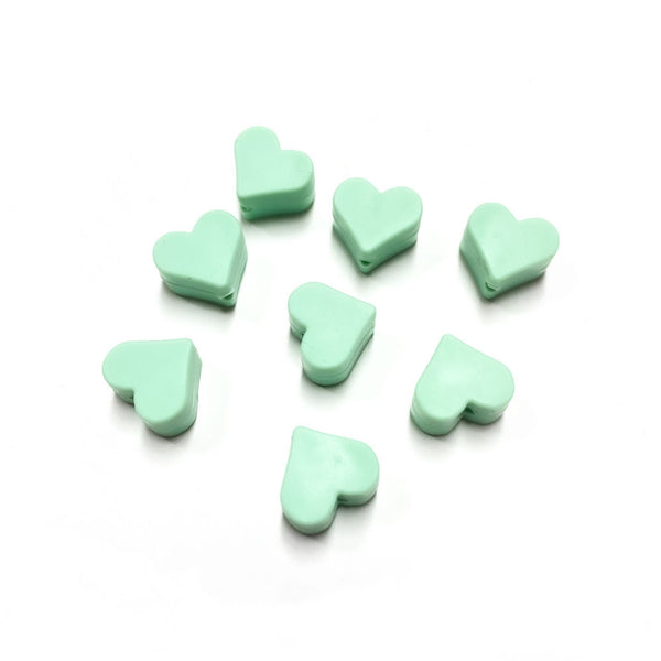 Contas de silicone coração para montar porta-chucha