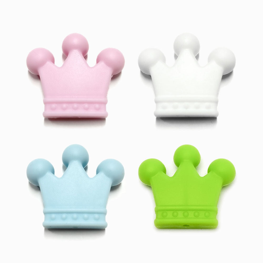 Contas de silicone coroa para montar porta-chucha