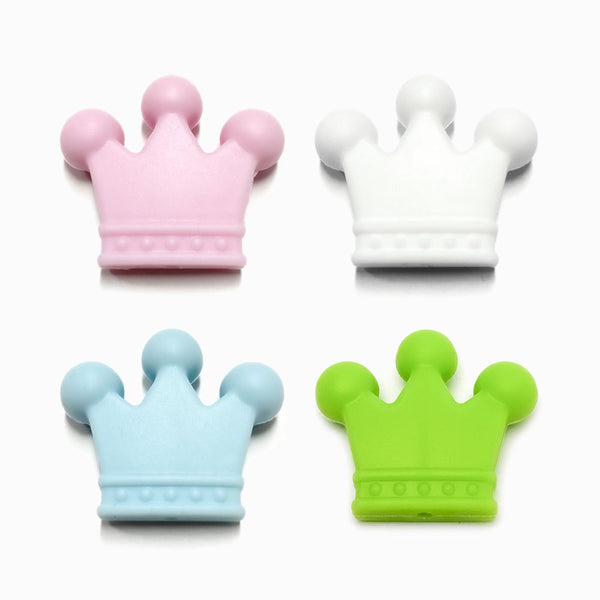 Contas de silicone coroa para montar porta-chucha