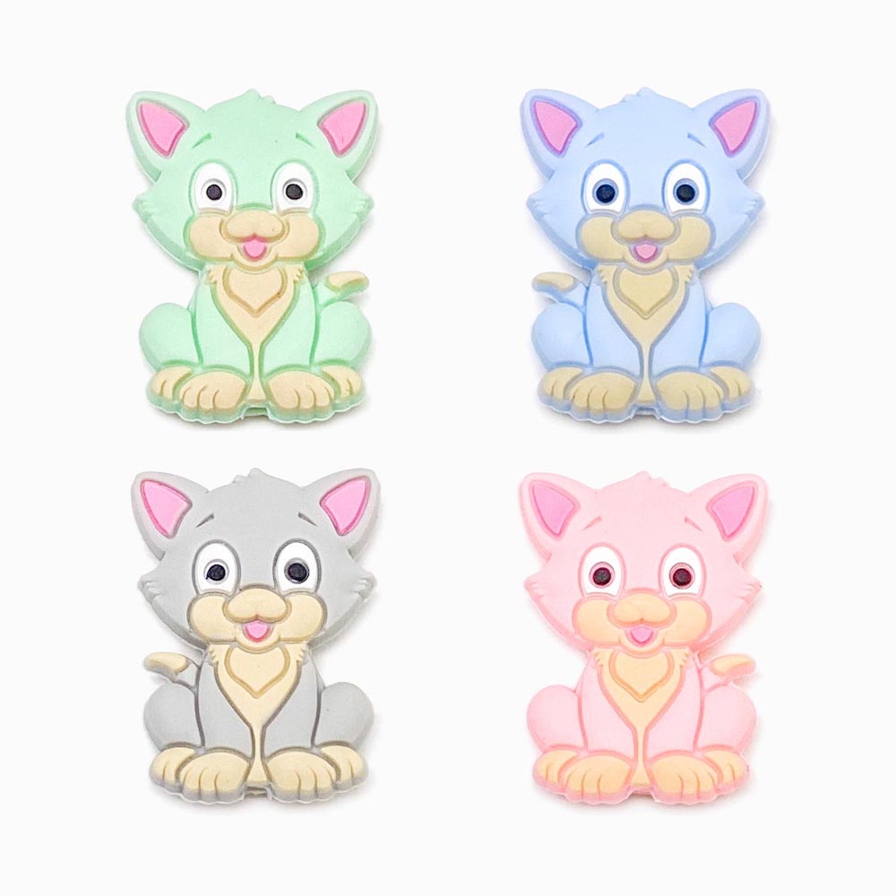 Contas de silicone cão para montar porta-chucha