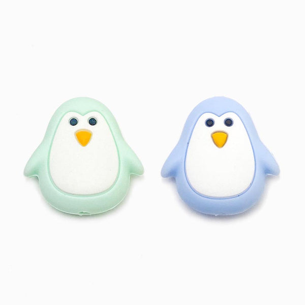 Pinguim em silicone para montar porta-chucha