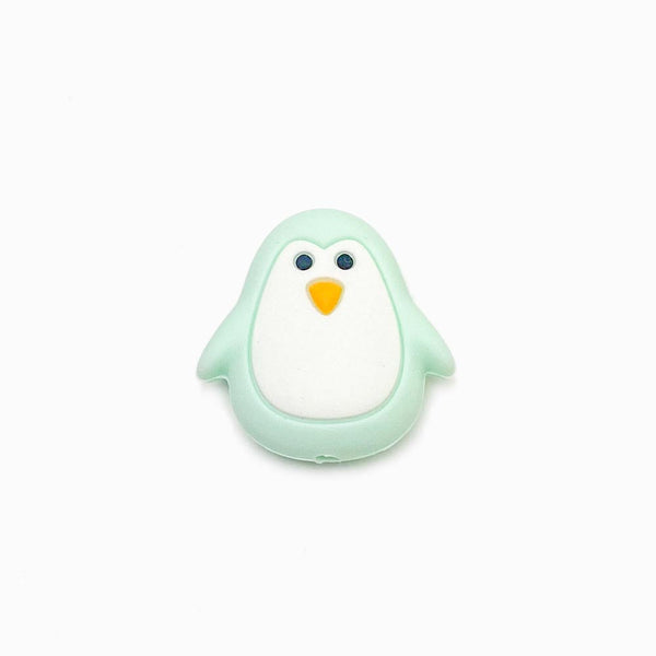 Pinguim em silicone para montar porta-chucha