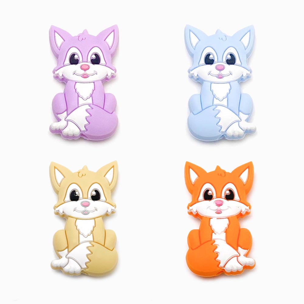 Raposa em silicone para montar porta-chucha