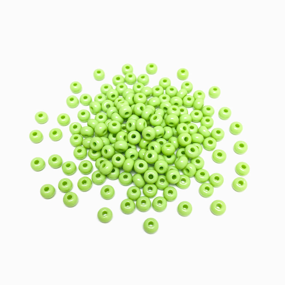 Pack 10g Miçanga Preciosa 6/0 Verde Maça