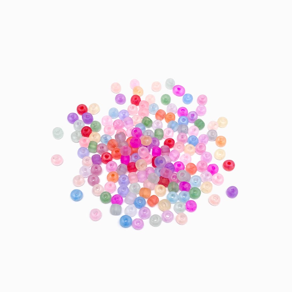 Miçangas para Pulseiras Foscas Semi-transparentes 4mm MIX B