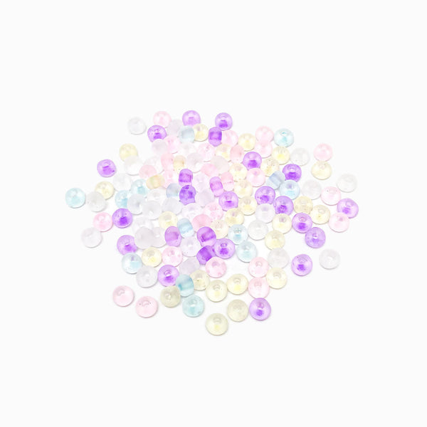 Miçangas para Pulseiras Foscas Semi-transparentes 4mm