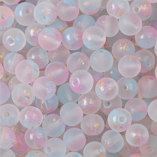 Miçangas de Vidro Fantasy 8mm Azul/Violeta