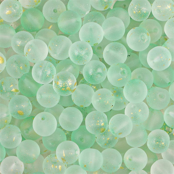 Miçangas de Vidro Fantasy 8mm Maça Verde