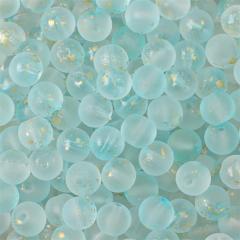 Miçangas de Vidro Fantasy 8mm Turquesa