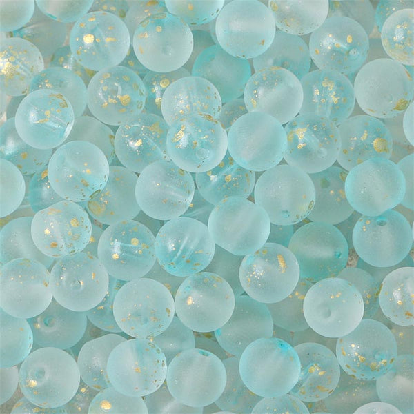 Miçangas de Vidro Fantasy 8mm Turquesa