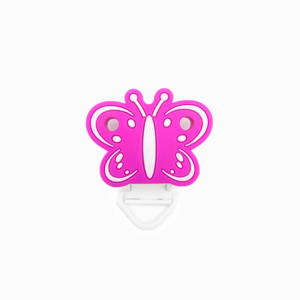 Mola para Chupeta de Silicone Borboleta ROSA CHOQUE